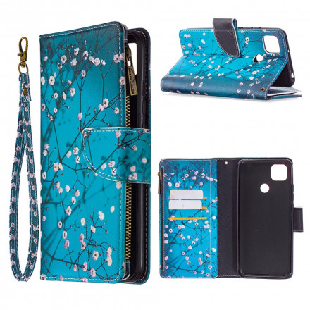Xiaomi Redmi 9C Tasche mit Reißverschluss Baum