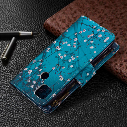 Xiaomi Redmi 9C Tasche mit Reißverschluss Baum