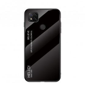 Xiaomi Redmi 9C Panzerglas Cover Hello