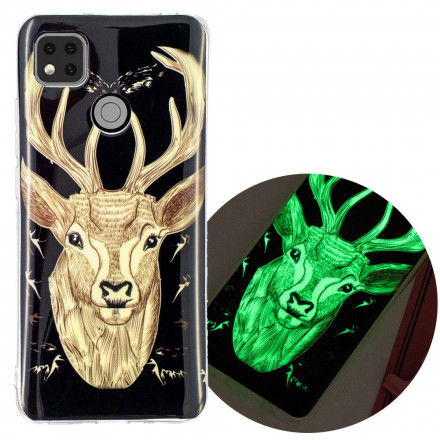 Xiaomi Redmi 9C Cover Majestätischer Hirsch Fluoreszierend