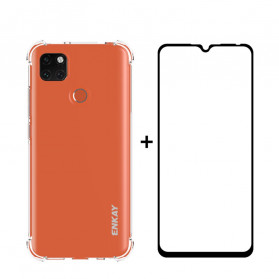 Xiaomi Redmi 9C Combo Cover und gehärtetes Glas Bildschirm ENKAY
