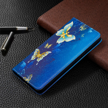Flip Cover Xiaomi Redmi 9C Bunte Schmetterlinge