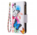 iPhone 11 Pro Max Tasche mit Reißverschluss Schmetterlinge
