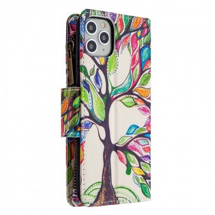 iPhone 11 Pro Max Tasche mit Reißverschluss Baum