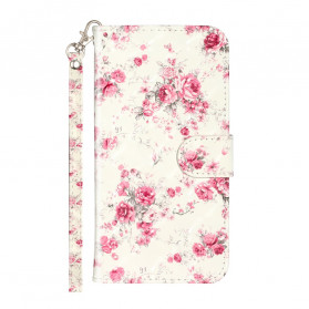 iPhone 11 Pro Max Hülle Blumen Light Spots mit Riemen