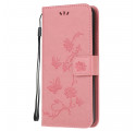 Xiaomi Mi Note 10 Lite Hülle Schmetterlinge und Blumen aus Asien