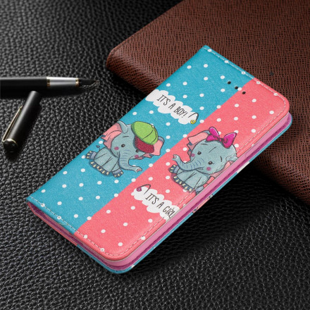Flip Cover iPhone SE 2 / 8 / 7 Elefantenbabys