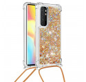 Xiaomi Mi Note 10 Lite Cover Glitter und Kordel