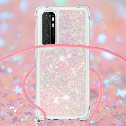 Xiaomi Mi Note 10 Lite Cover Glitter und Kordel