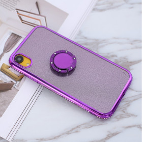 iPhone XR Cover Glitter & Diamonds Ring