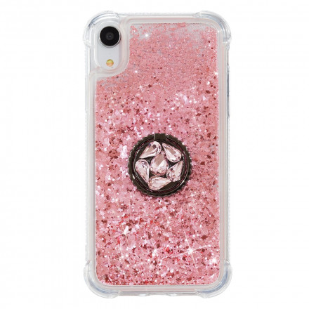 iPhone XR Glitter Cover mit Ringhalter