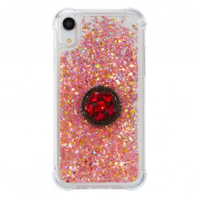 iPhone XR Glitter Cover mit Ringhalter
