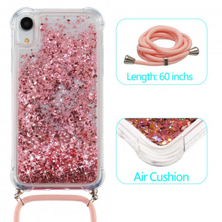 iPhone XR Cover Glitter und Kordel
