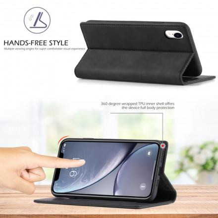 Flip Cover iPhone XR LC.IMEEKE Lederoptik