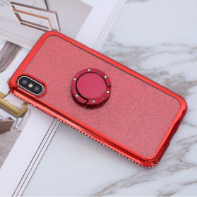 iPhone Cover X / XS Glitter und Diamanten Ring
