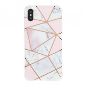iPhone Cover X / XS Marmor Geometrisch Flashy