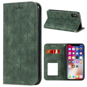 Flip Cover iPhone X / XS Barocke Blumen