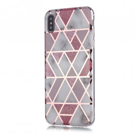 iPhone XS Max Marmor Geometrie Design Cover