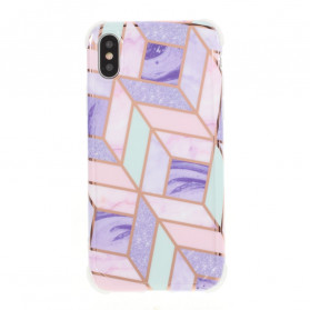 iPhone XS Max Cover Marmor Geometrisch Flashy