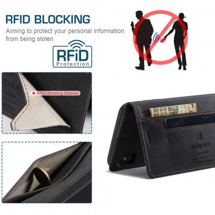 Flip Cover iPhone XS Max Lederoptik RFID-Technologie