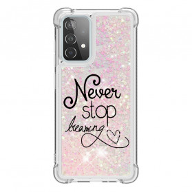 Samsung Galaxy A52 4G / A52 5G Never Stop Dreaming Glitter Cover