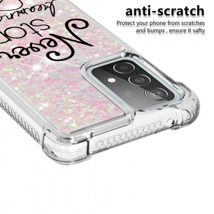 Samsung Galaxy A52 4G / A52 5G Never Stop Dreaming Glitter Cover