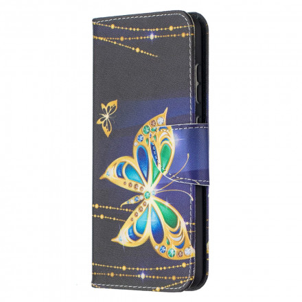 Hülle Samsung Galaxy A52 4G / A52 5G Goldene Schmetterlinge