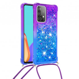 Samsung Galaxy A52 4G / A52 5G Silikon Glitter Cover mit Kordel