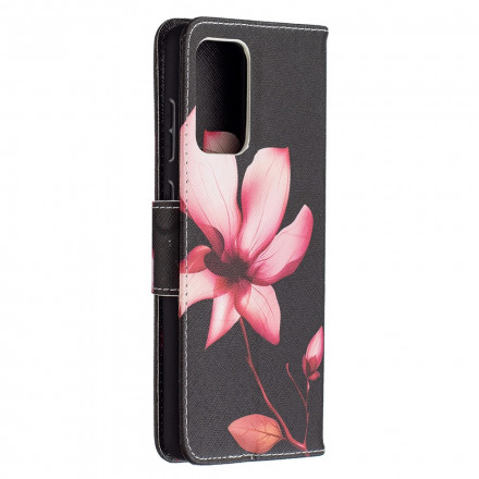 Hülle Samsung Galaxy A72 4G / A72 5G Blume Rosa