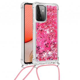 Samsung Galaxy A72 4G / A72 5G Glitter Cover mit Kordel