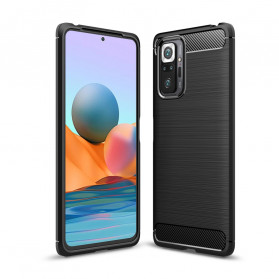 Xiaomi Redmi Note 10 Pro Kohlefaser Cover Gebürstet