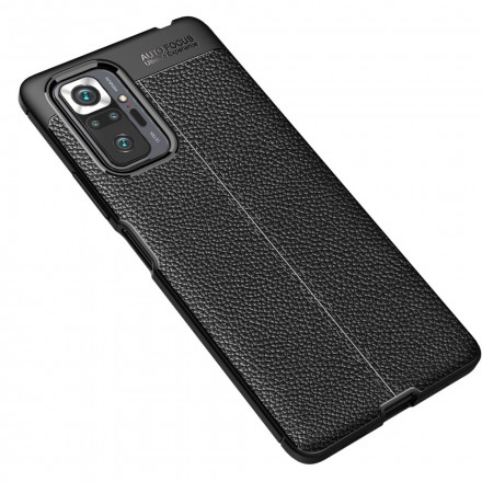 Xiaomi Redmi Note 10 Pro Cover Lederoptik Litschi Double Line