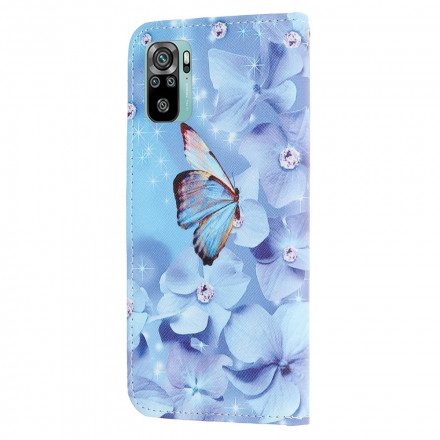 Xiaomi Redmi Note 10 / Note 10s Schmetterlinge Diamond RiemenHülle