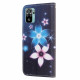 Xiaomi Redmi Note 10 / Note 10S Tasche Mondblumen mit Riemen