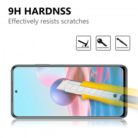 Schutz aus gehärtetem Glas für den Bildschirm des Xiaomi Redmi Note 10 / Note 10s Schutz aus gehärtetem Glas für den Bildschirm des Xiaomi Redmi Note 10 / Note 10s