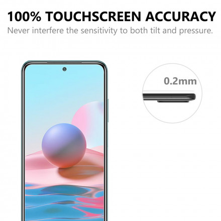 Schutz aus gehärtetem Glas für den Bildschirm des Xiaomi Redmi Note 10 / Note 10s Schutz aus gehärtetem Glas für den Bildschirm des Xiaomi Redmi Note 10 / Note 10s