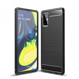 Samsung Galaxy A71 5G Kohlefaser Cover Gebürstet