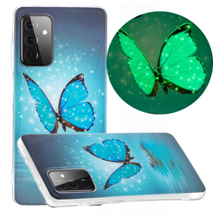 Samsung Galaxy A72 4G / A72 5G Schmetterling Serie Cover Fluoreszierend
