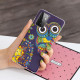 Samsung Galaxy A72 4G / A72 5G Cover Eule Mandala Fluoreszierend