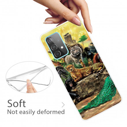 Samsung Galaxy A32 4G Cover Tiere Safari