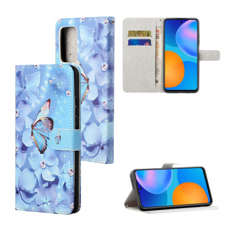 Samsung Galaxy A32 4G Diamond Butterflies Strap Tasche