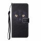 Samsung Galaxy A32 4G Katzenaugen Tasche Schwarz mit Lanyard