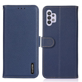 Hülle Samsung Galaxy A32 4G Leder Litchi KHAZNEH