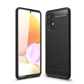 Samsung Galaxy A32 4G Kohlefaser Cover Gebürstet