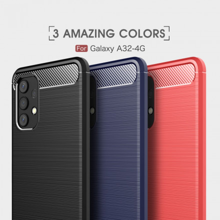 Samsung Galaxy A32 4G Kohlefaser Cover Gebürstet