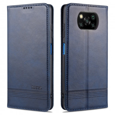 Flip Cover Poco X3 Style Leder AZNS