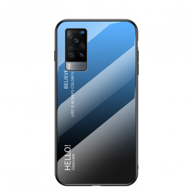 Hülle Vivo X60 Tempered Glass Hello