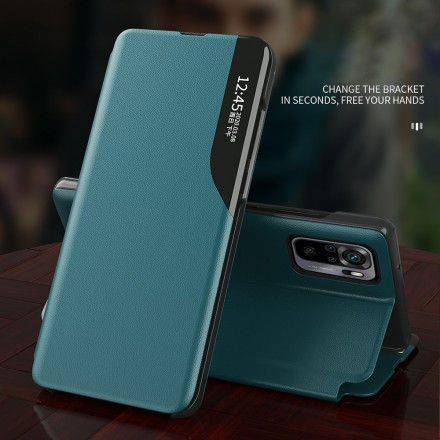 View Cover Xiaomi Redmi Note 10 / Redmi Note 10s Leder-Effekt