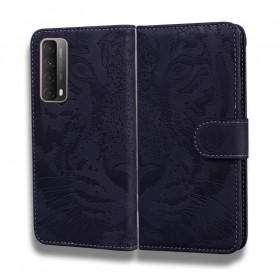 Huawei P Smart 2021 Tiger Face Abdruck Tasche