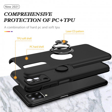 Samsung Galaxy A12 Hülle Drehbarer Ring Premium